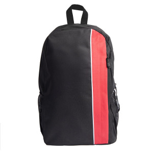 Рюкзак PLUS, цвет чёрный/красный, 44 x 26 x 12 см, 100% полиэстер 600D