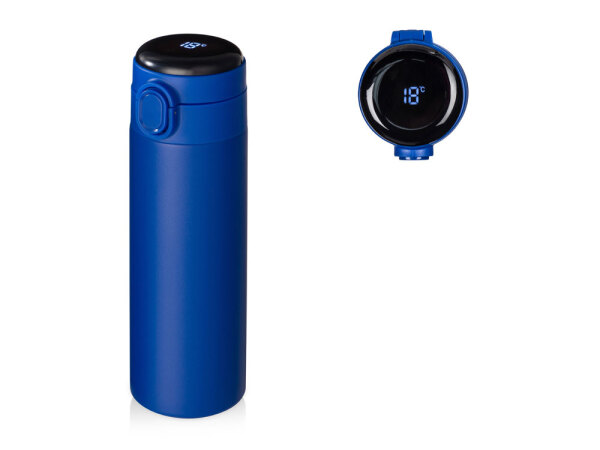 Вакуумная термокружка Waterline с медной изоляцией «Bravo», 400 мл, тубус, цвет синий
