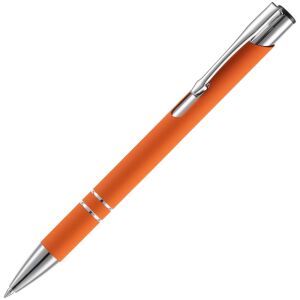 Ручка шариковая Keskus Soft Touch, цвет оранжевая