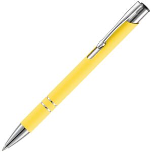 Ручка шариковая Keskus Soft Touch, цвет желтая