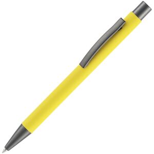 Ручка шариковая Atento Soft Touch, цвет желтая