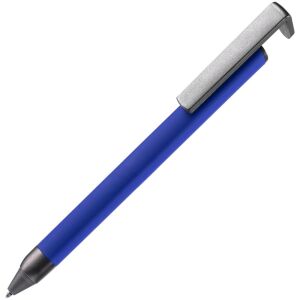 Ручка шариковая Standic с подставкой для телефона, цвет синяя