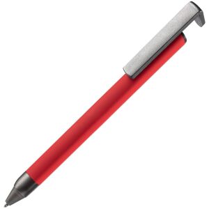 Ручка шариковая Standic с подставкой для телефона, цвет красная