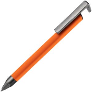 Ручка шариковая Standic с подставкой для телефона, цвет оранжевая