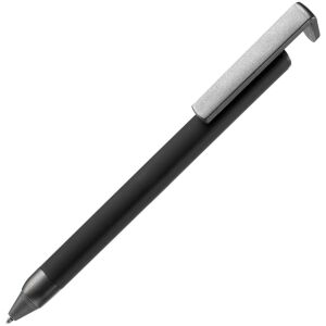 Ручка шариковая Standic с подставкой для телефона, цвет черная