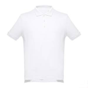 Рубашка-поло мужская ADAM, цвет белый, 3XL, 100% хлопок, плотность 195 г/м2