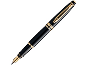 Ручка перьевая Waterman «Expert 3 Black Laque GT F», черный/золотистый