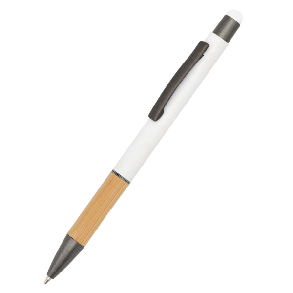 Ручка металлическая Сайрис софт-тач, цвет белая