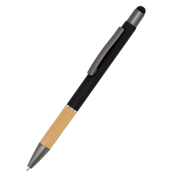 Ручка металлическая Сайрис софт-тач, цвет черная