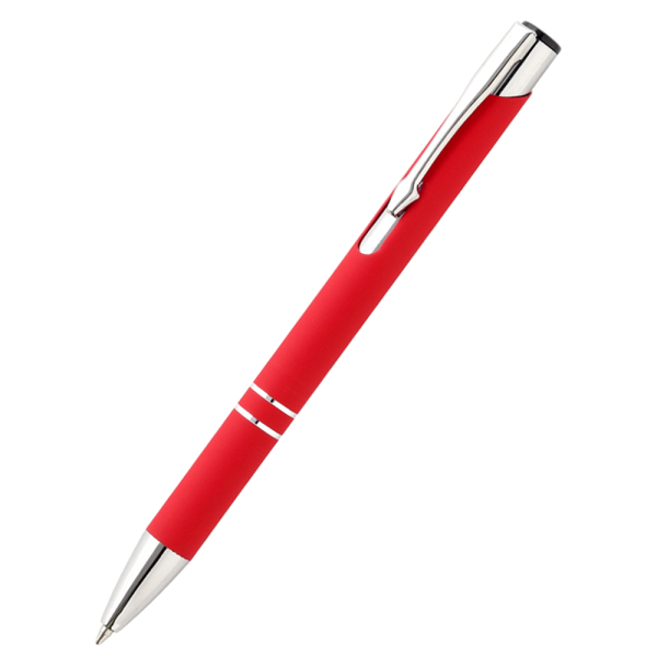 Ручка металлическая Molly софт-тач, цвет красная