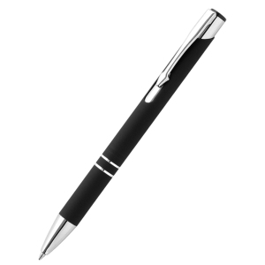 Ручка металлическая Molly софт-тач, цвет черная