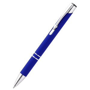 Ручка металлическая Molly софт-тач, цвет темно-синяя