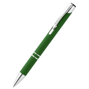 Ручка металлическая Molly софт-тач, цвет зеленая