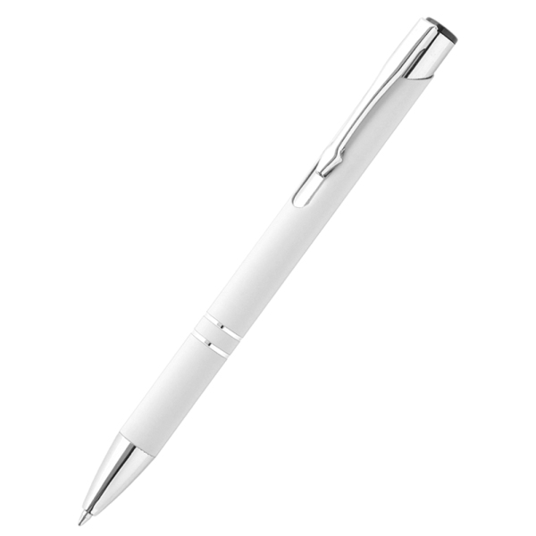 Ручка металлическая Molly софт-тач, цвет белая
