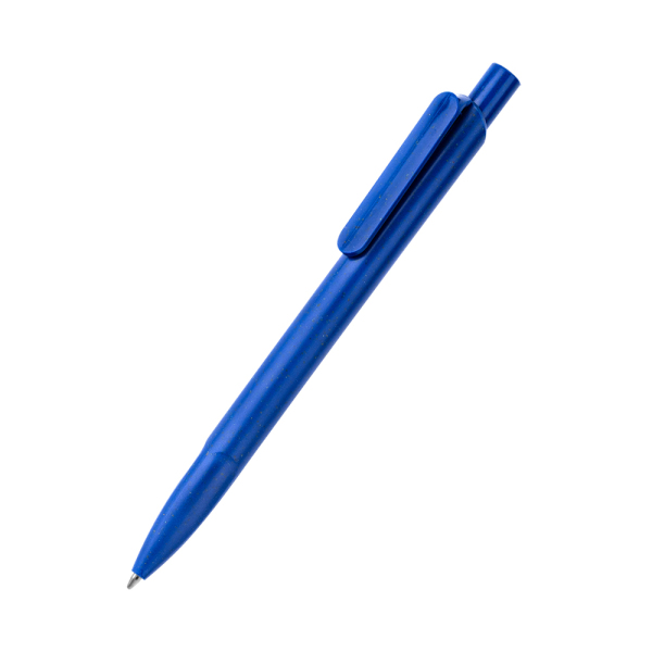 Ручка из биоразлагаемой пшеничной соломы Melanie, цвет синяя