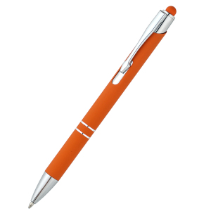 Ручка металлическая Ingrid софт-тач, цвет оранжевая