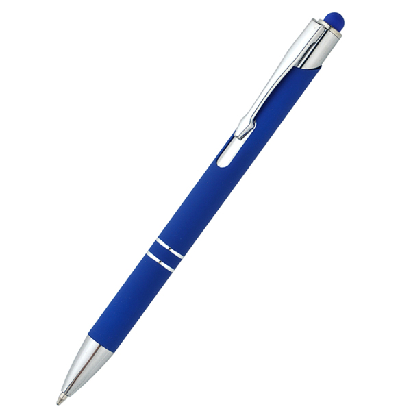 Ручка металлическая Ingrid софт-тач, цвет синяя