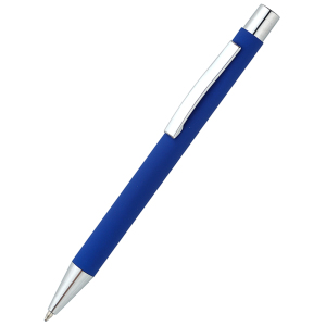 Ручка металлическая Rebecca софт-тач, цвет синяя