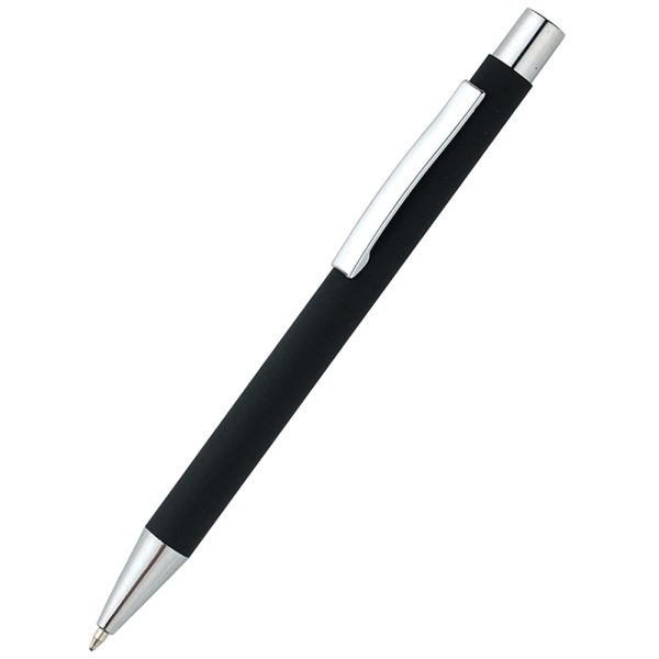 Ручка металлическая Rebecca софт-тач, цвет черная