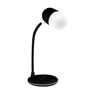 Лампа с колонкой и беспроводной зарядкой Alladin, цвет черная