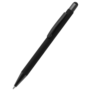 Ручка металлическая Story софт-тач, цвет черный