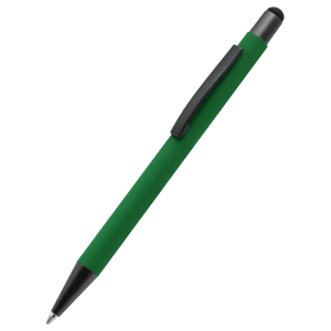 Ручка металлическая Story софт-тач, цвет зеленый