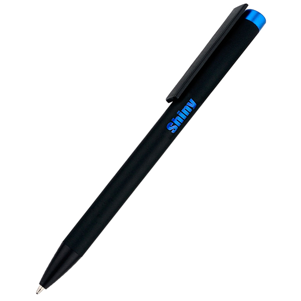 Ручка металлическая Slice Soft софт-тач, цвет синяя