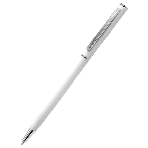 Ручка металлическая Tinny Soft софт-тач, цвет белая