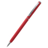 Ручка металлическая Tinny Soft софт-тач, цвет красная