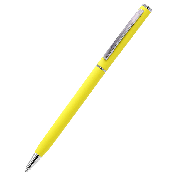 Ручка металлическая Tinny Soft софт-тач, цвет желтая