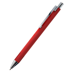 Ручка металлическая Elegant Soft софт-тач, цвет красная