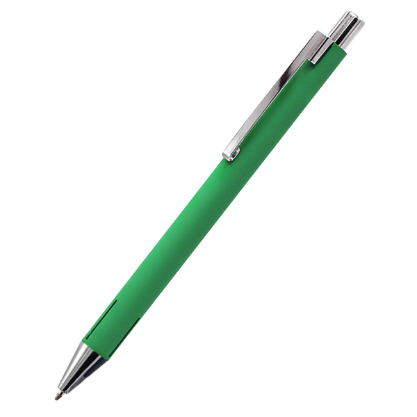 Ручка металлическая Elegant Soft софт-тач, цвет зеленая