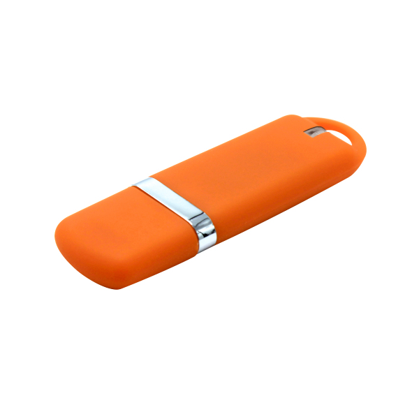 Флешка “Shape” с покрытием Софт Тач 16 GB, цвет оранжевая