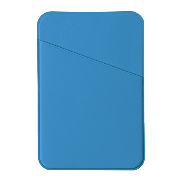 Чехол для карты на телефон, самоклеящийся 65 х 97 мм, цвет голубой, PU soft touch
