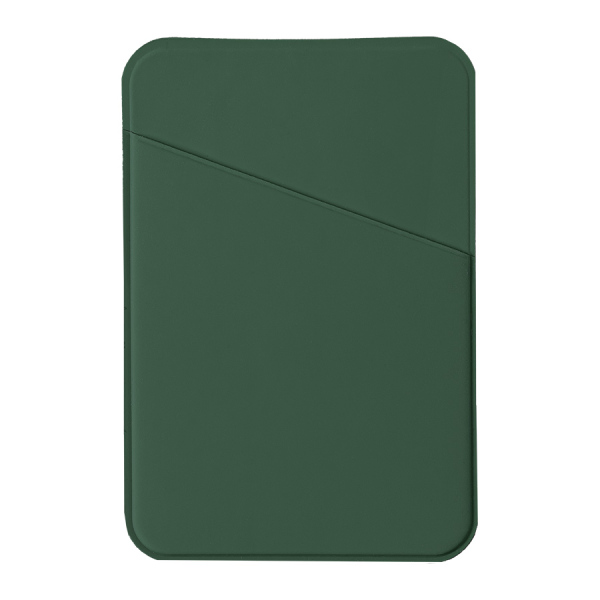 Чехол для карты на телефон, самоклеящийся 65 х 97 мм, цвет зеленый, PU soft touch
