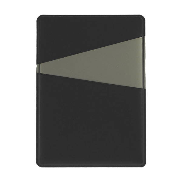 Чехол для карт Simply с тремя косыми карманами, цвет черный/серый, PU
