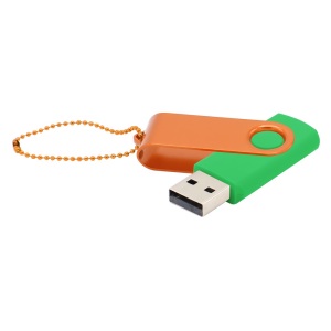 Флешка Designer To Go 2.0 USB 16Gb, цвет зеленый/оранжевый