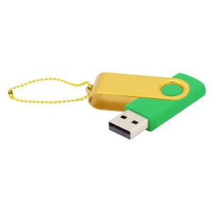 Флешка Designer To Go 2.0 USB 16Gb, цвет зеленый/желтый