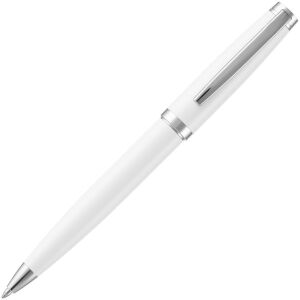 Ручка шариковая Letra Chrome, глянцевая, цвет белая