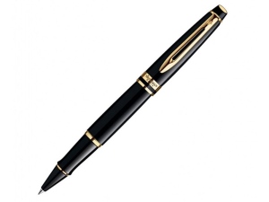 Ручка роллер  Waterman «Expert 3 Black Laque GT F», черный/золотистый