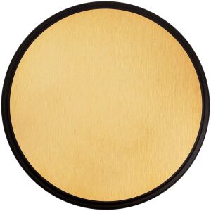 Плакетка Plaque, круглая, цвет венге с золотистой пластиной