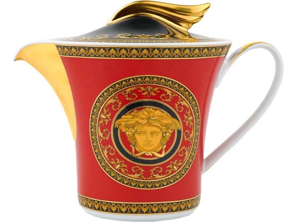 Чайник Versace «Medusa», цвет красный/золотистый (Р)