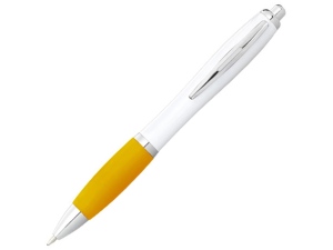 Шариковая ручка Nash, белый/желтый, чернила синие